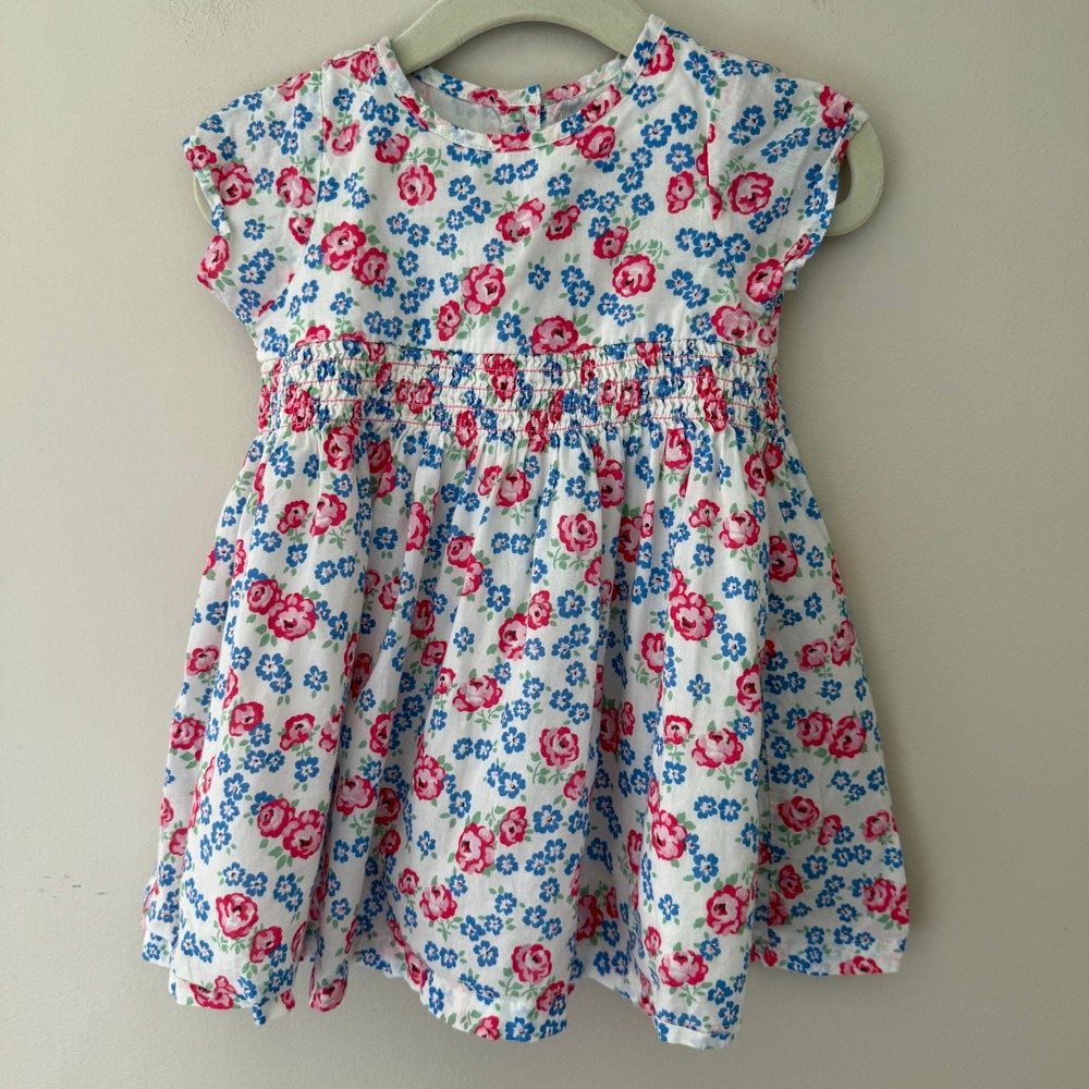 Cath Kids London Floral Smocked Baby Dress and Diaper Cover Set 3-6 Months